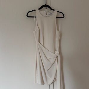 Likely Cream Mini Dress with Draped Detail